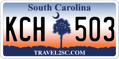 SC license plate KCH503