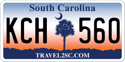 SC license plate KCH560