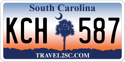 SC license plate KCH587