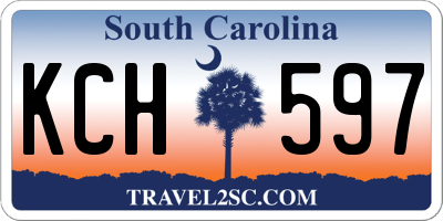 SC license plate KCH597