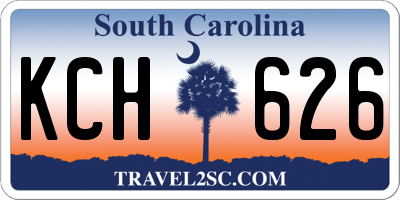SC license plate KCH626
