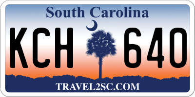 SC license plate KCH640