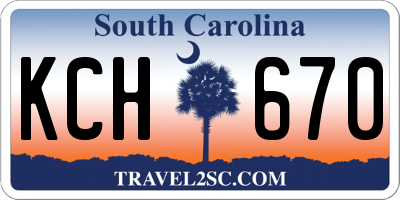 SC license plate KCH670