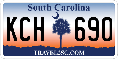 SC license plate KCH690