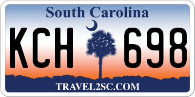 SC license plate KCH698