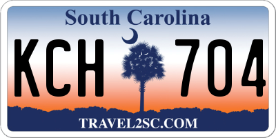 SC license plate KCH704