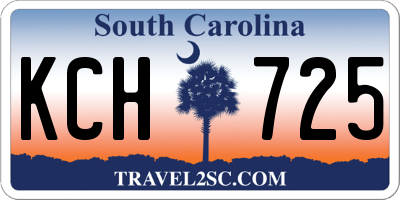 SC license plate KCH725