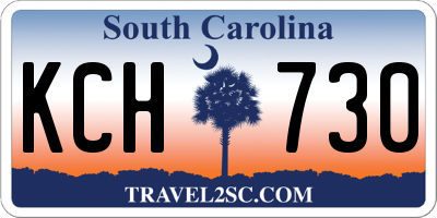 SC license plate KCH730