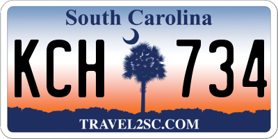SC license plate KCH734