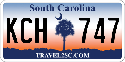 SC license plate KCH747