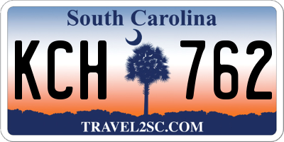 SC license plate KCH762