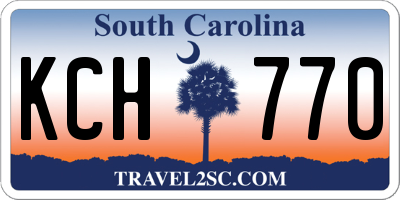 SC license plate KCH770