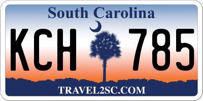 SC license plate KCH785