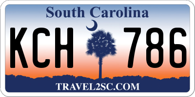 SC license plate KCH786
