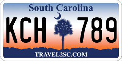 SC license plate KCH789