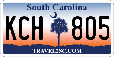 SC license plate KCH805
