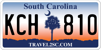 SC license plate KCH810