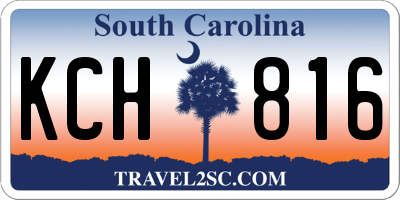 SC license plate KCH816