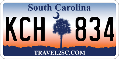 SC license plate KCH834