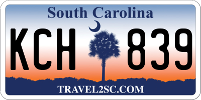 SC license plate KCH839
