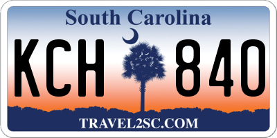 SC license plate KCH840