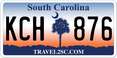 SC license plate KCH876