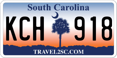 SC license plate KCH918