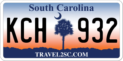 SC license plate KCH932