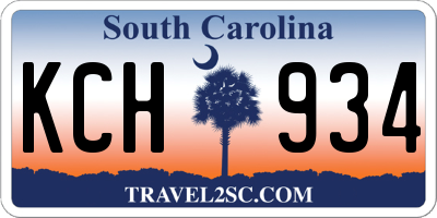 SC license plate KCH934