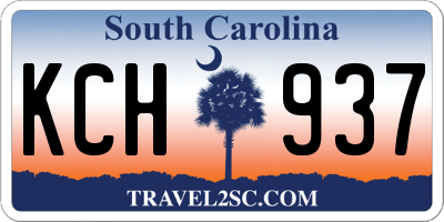 SC license plate KCH937