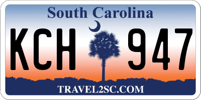 SC license plate KCH947