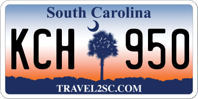 SC license plate KCH950