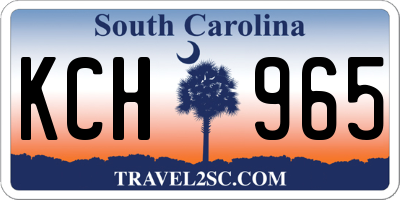 SC license plate KCH965