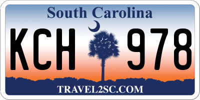 SC license plate KCH978