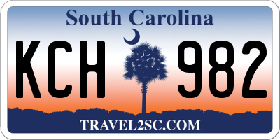 SC license plate KCH982
