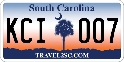 SC license plate KCI007