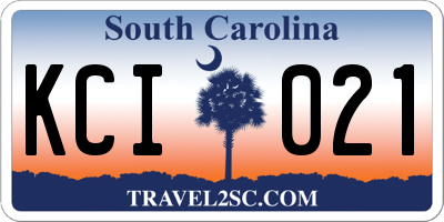 SC license plate KCI021