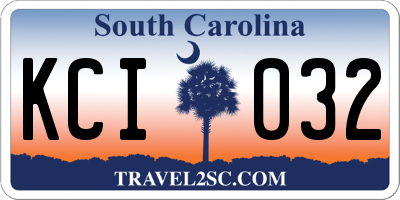 SC license plate KCI032