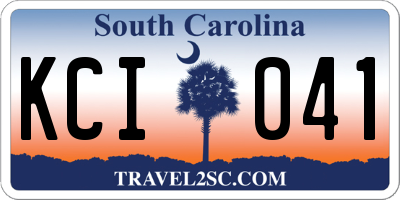 SC license plate KCI041