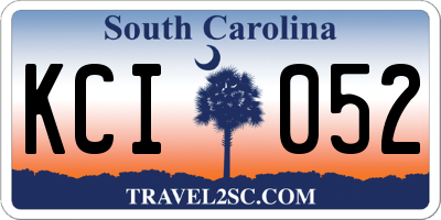 SC license plate KCI052