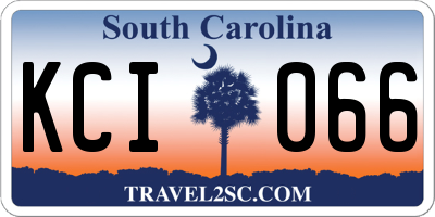 SC license plate KCI066