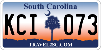 SC license plate KCI073