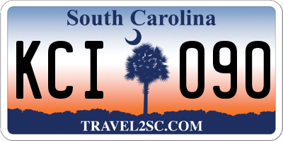 SC license plate KCI090