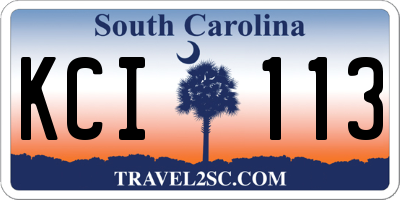 SC license plate KCI113