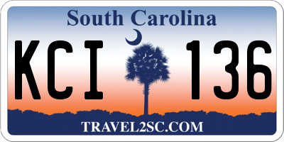 SC license plate KCI136