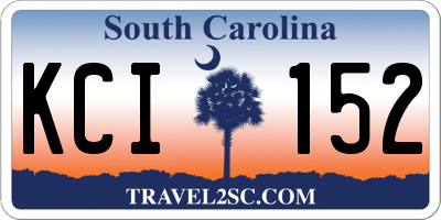SC license plate KCI152