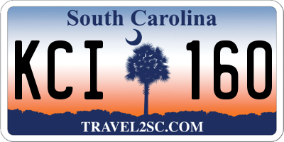 SC license plate KCI160