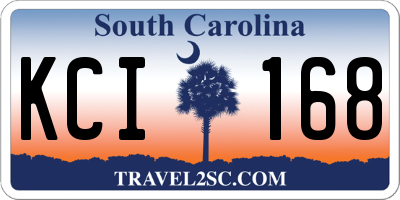 SC license plate KCI168