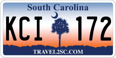 SC license plate KCI172