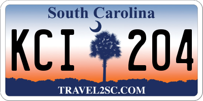 SC license plate KCI204